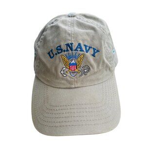 Vintage United States Navy Baseball Hat Eagle Crest